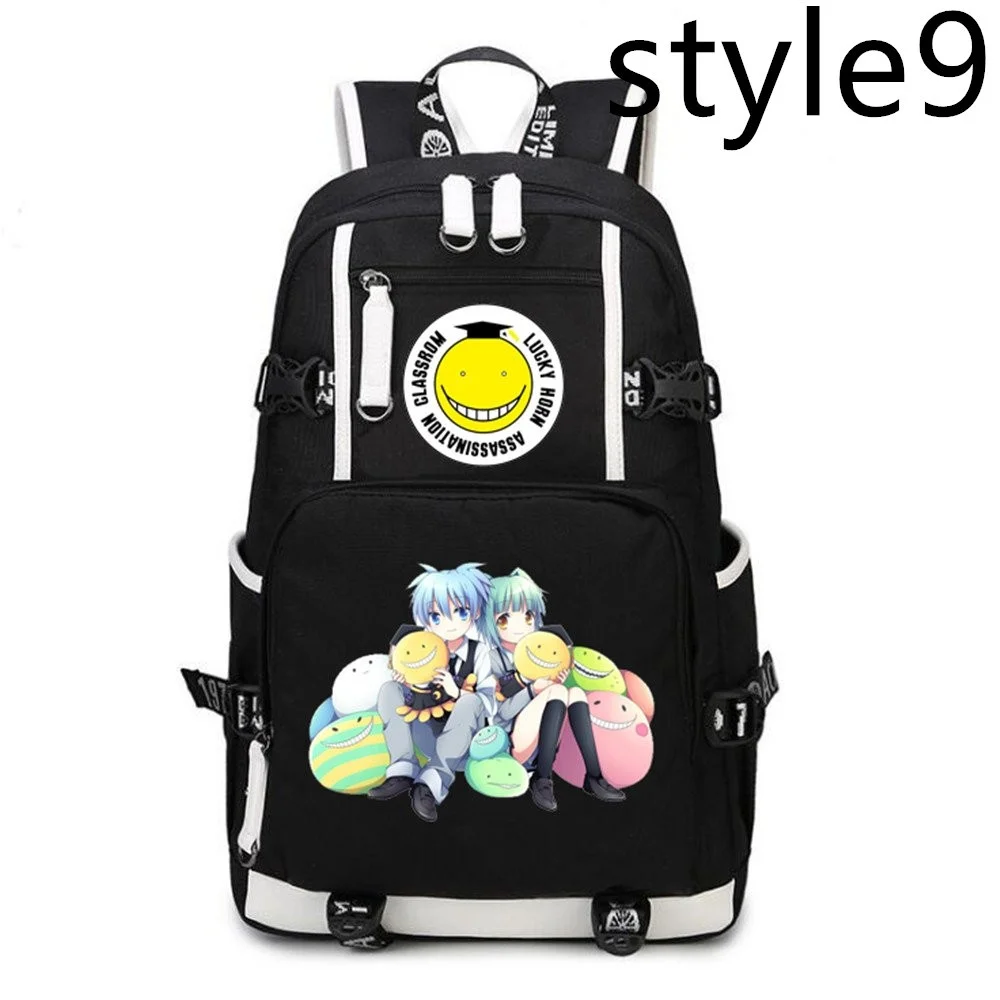 

2023 New Anime Assassination Classroom Cosplay Daypack Laptop Bag Backpack School Bag with USB Charging Port Backpack