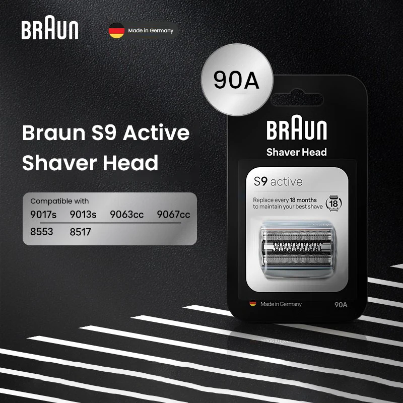 Braun 90A Active Shaver Head Foil Cutter for Braun Shaver 9017S 9013S 9023S 9063Cc 9067Cc 9077Cc