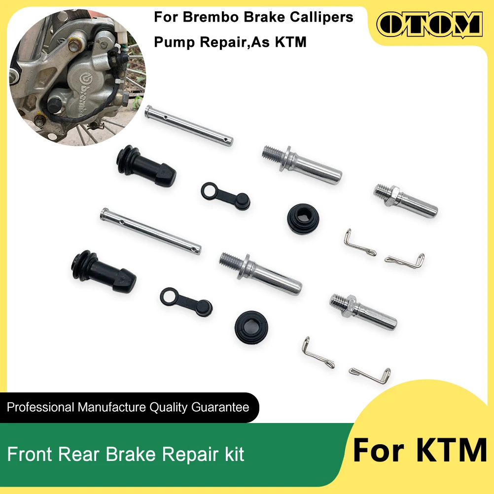 OTOM For Brembo Motorcycle Front Rear Brake Caliper Pump Shaft Pin Rubber Sleeve Repair Kit KTM EXC EXCF HUSQVARNA FC FE GASGAS