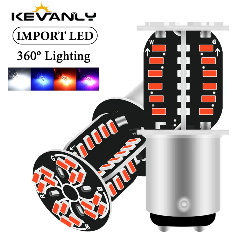 

1/2pcs Super Bright 1157 BAY15D Led Motorcycle Strobe Led Brake Light 3014SMD DRL Flash Reversing Stop Lamp Parking Tail Lamp