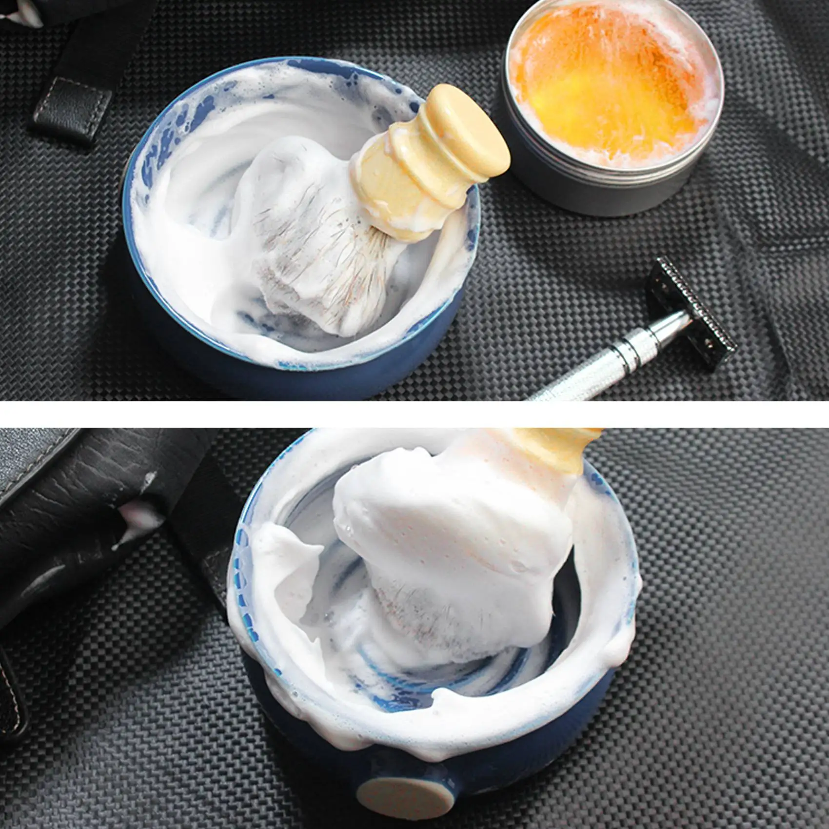 A38T- Men's Shaving Mug Bowl Cup Thread Bottom Wide Mouth For Shave Brush And Shaving Soap