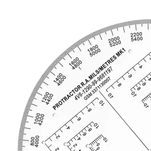 Transparent PP Protractor Coordinate Scale Ruler For G2AB Map Reading Land Navigation Training Surveying Tool