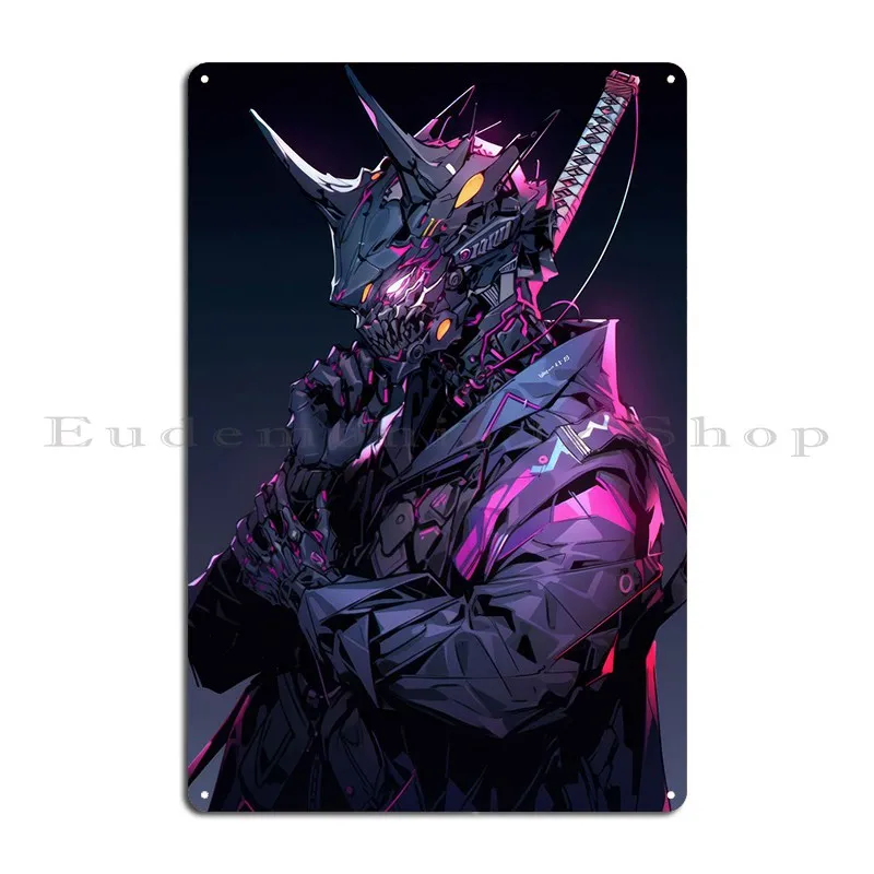 Cyborg Warrior Metal Plaque Home Personalized Wall Cave Create Cinema Tin Sign Poster