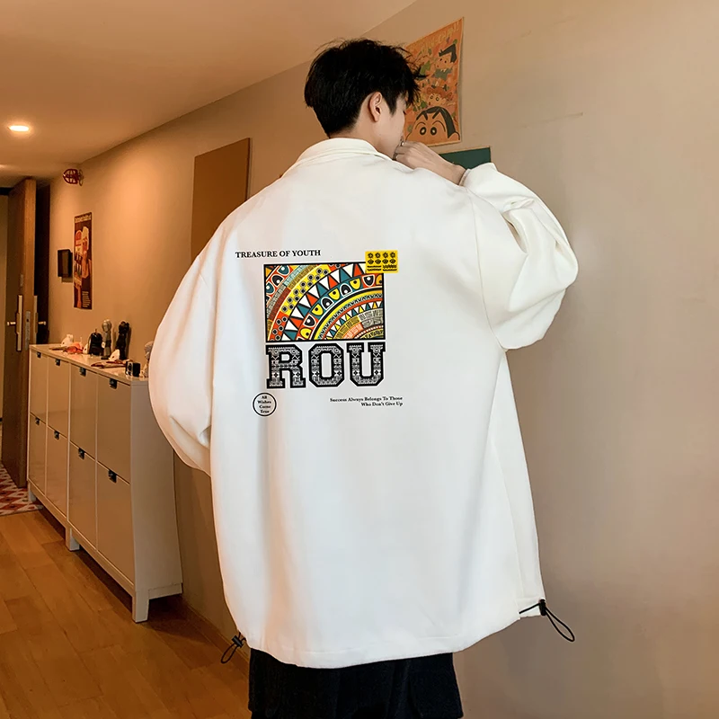 

Men's Oversized Jackets Artificial Suede Fashion Print Coat 5XL Pu Leather Casual Wear Autumn Jacket Unisex Clothes Outerwear