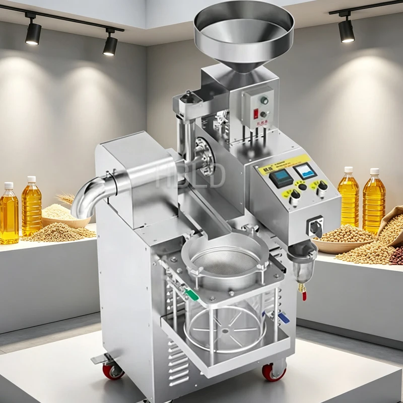 High Quality Cold Press Oil Maker for Peanut Soybean Sesame - Home Use Oil Grinder Extractor Machine for Coconut And More
