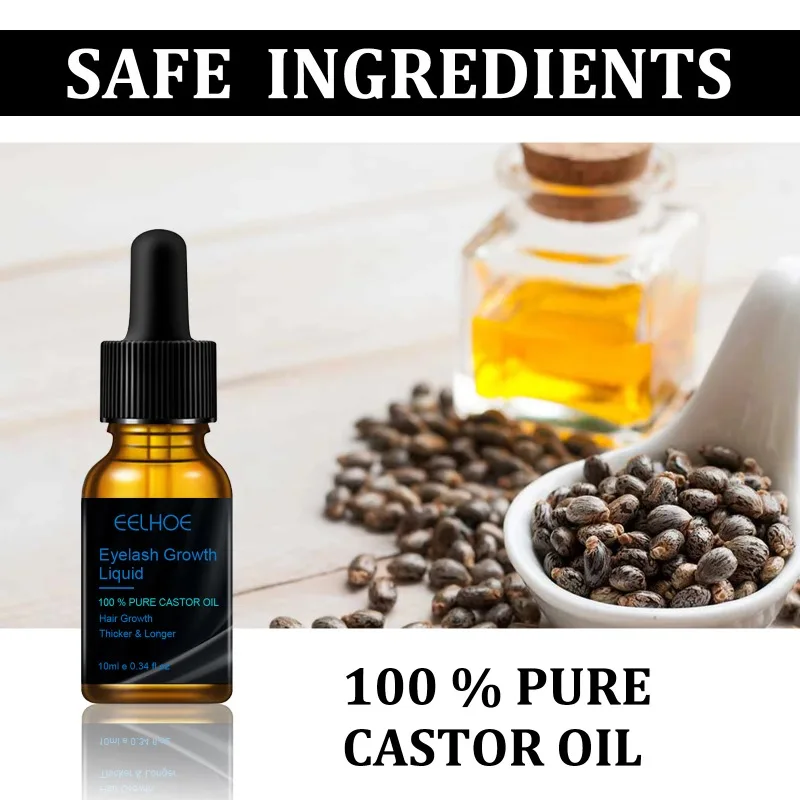 Fast Eyelash Growth Serum Eyebrows Natural Thick Slender Curl Curl Moist Natural Castor Growth Liquid Serum Extension Eyelash