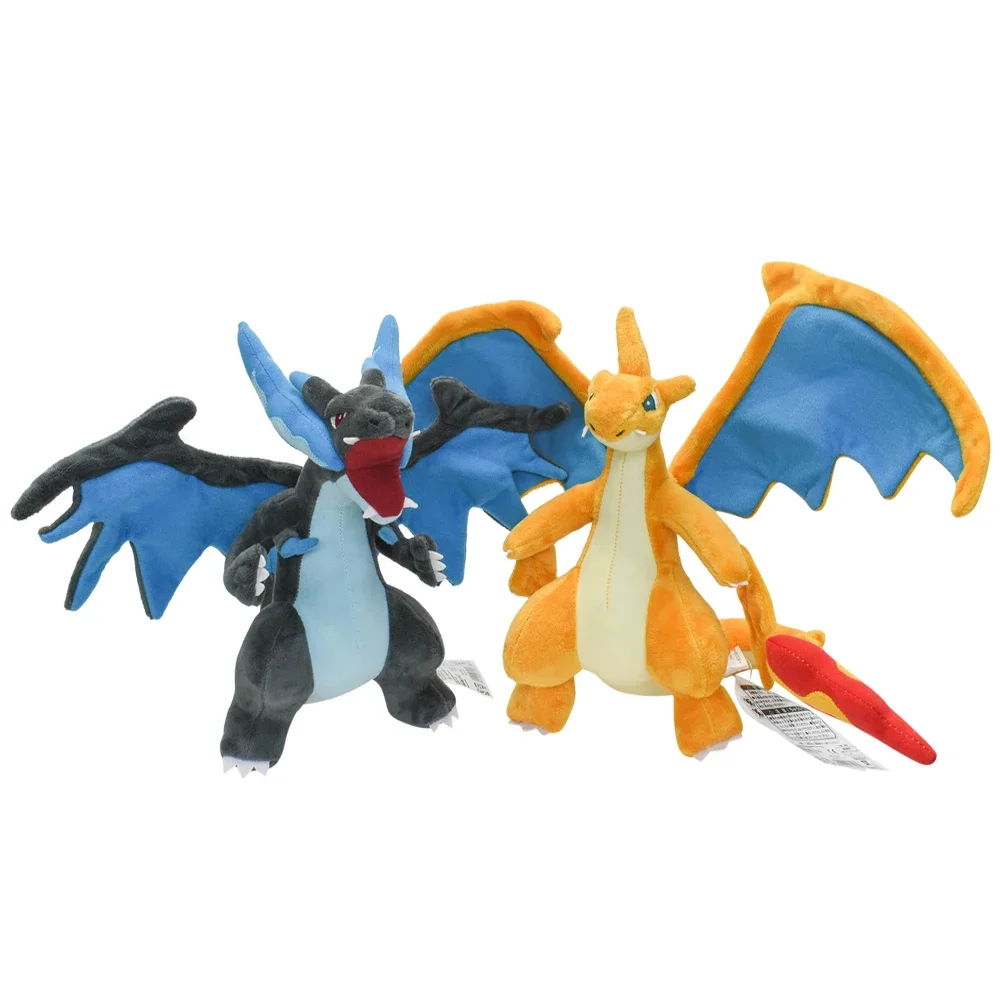 Mega Charizard X Mega Charizard Y Peluche Anime suave 2 estilos de dibujos animados lindo Peluche coleccionable juguetes regalo de Navidad niños