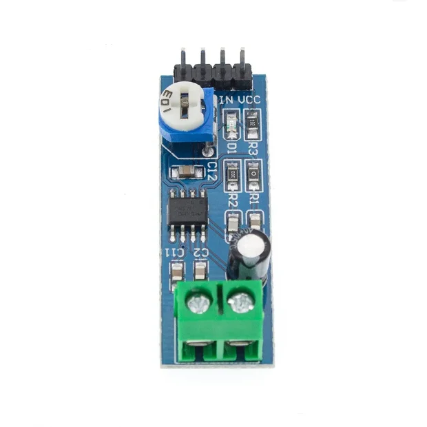 LM386 Audio Power Amplifier Module, 200x Gain Amplifier Board, Mono, 5V-Input 12V