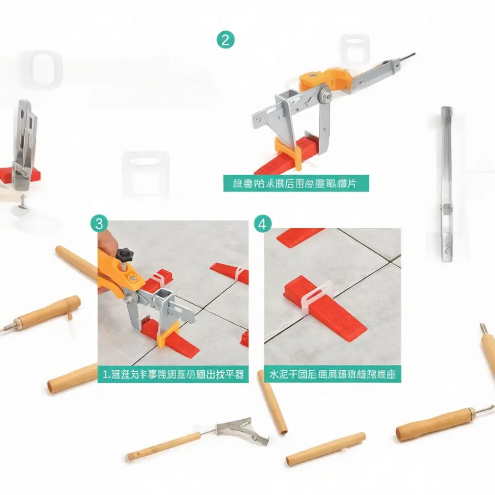 Tile Leveling System Clips Floor Wall Construction Tools Professional Spacer Locator Kit Sustainable Installation Kit