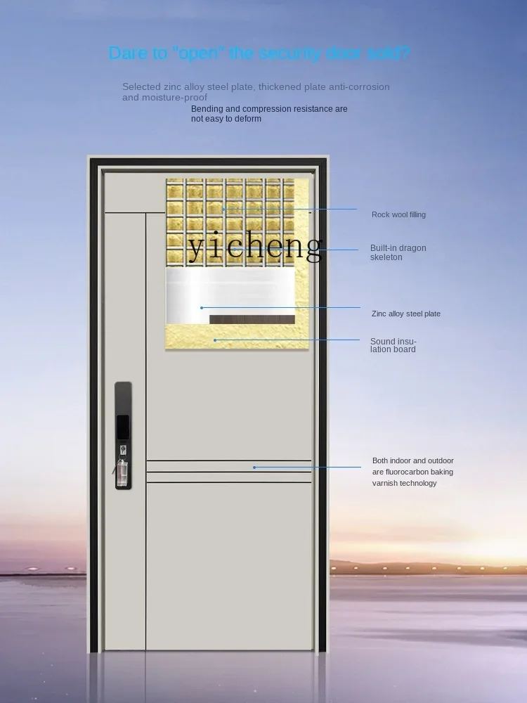 Zf Household Anti-Theft Door Household Class a Single Open Safety Door Smart Lock