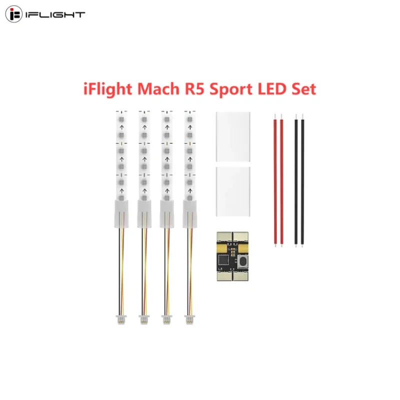 

IFlight Mach R5 Sport LED Set V1.1 Комплект крошечных светодиодных лент для деталей дрона FPV, настраиваемое освещение
