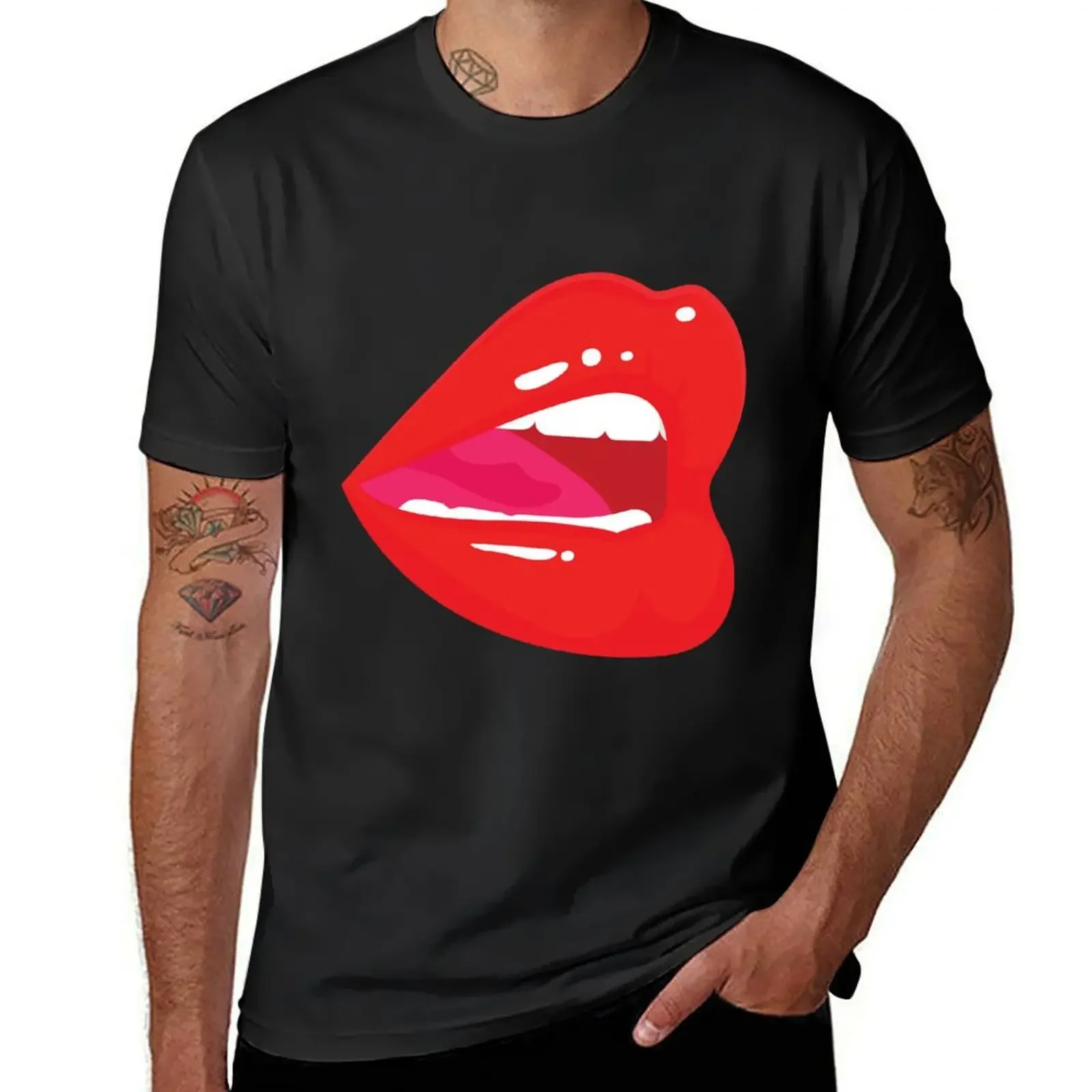 Red Mouth Lip Kiss T-Shirt aesthetic clothes customs mens graphic t-shirts pack