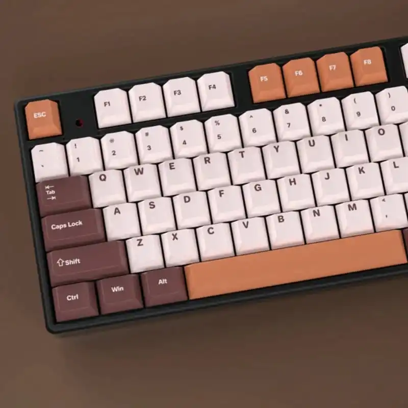 Low Tea Cherry Profile Keycaps, 155 teclas, Dye-Sublimação PBT para teclado mecânico