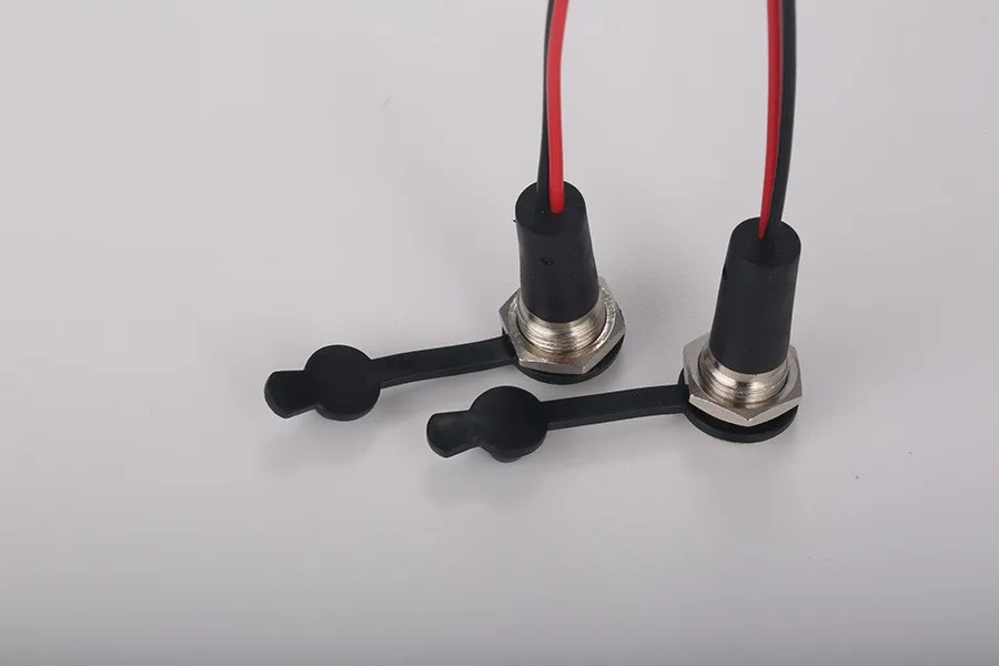 100 peças cobre completo 10a ip68 à prova d'água 5.5x2.1 5.5x2.5 dc tomada de energia fêmea montagem em painel conector de solda com porca snap