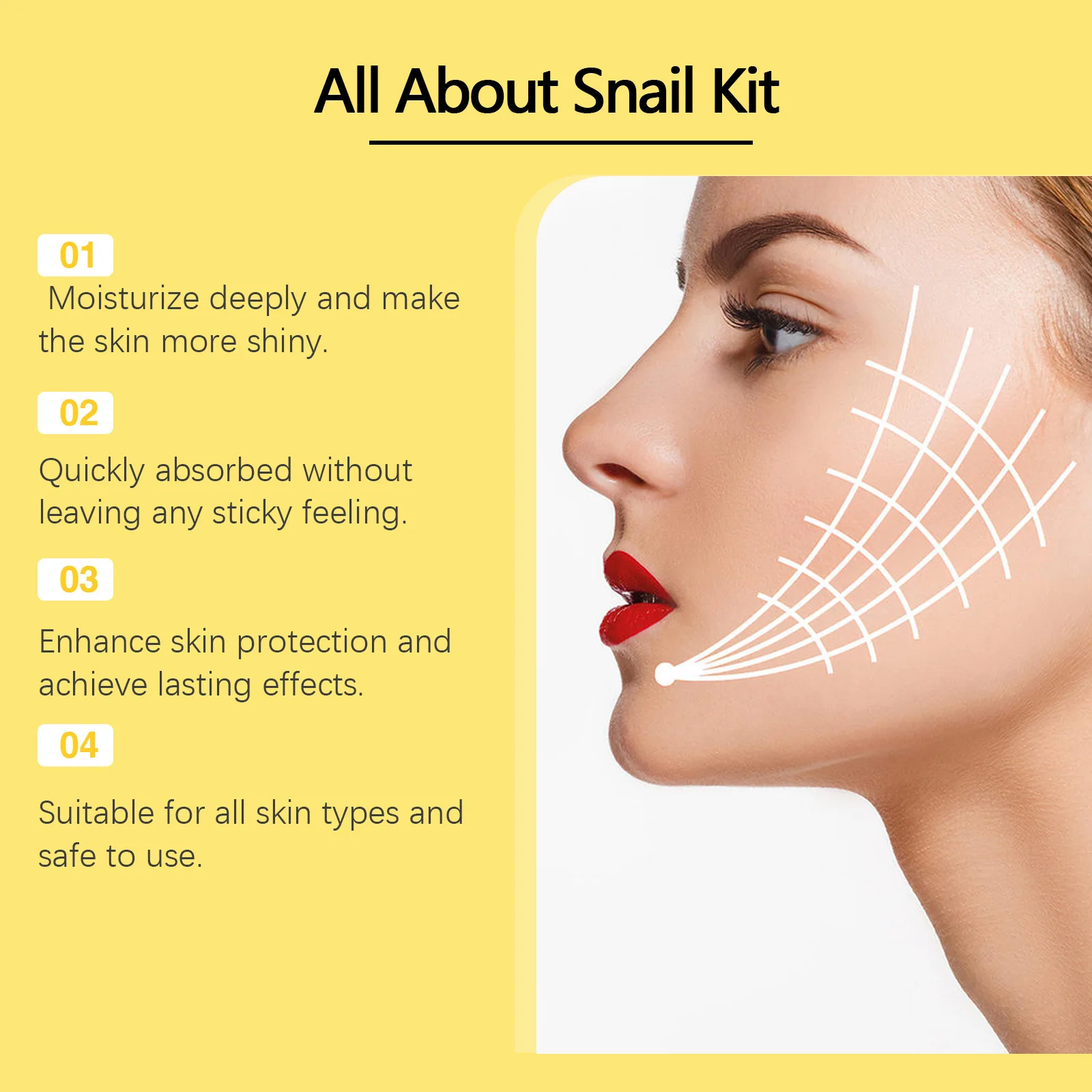 Snail Mucin 96% Korean Skin Care Fade Fine Lines Repair Tighten Firming Moisturizing Smooth Glow Brightening Facial Essence Set