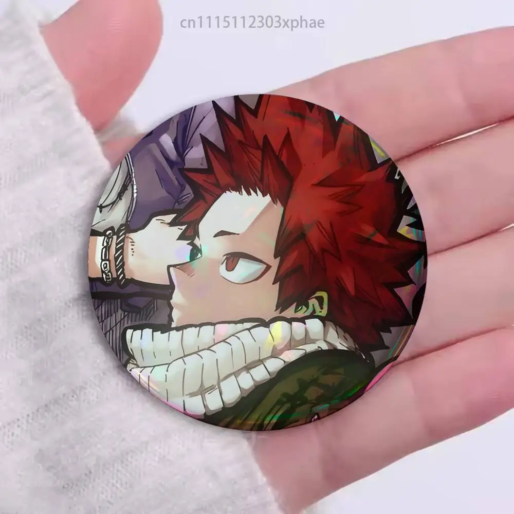 MHA E-Eijiro Kirishima Red Riot Badges 25 32 44 58 75 mm Round Customizable Wholesale Fan goods Self-made fan freebies