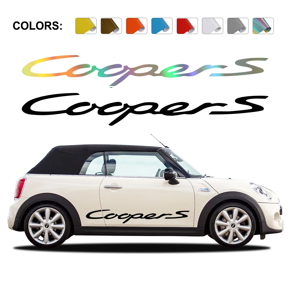 Car Body Side Sticker Vinyl Decor Decal Auto Tuning For Mini CooperS JCW Countryman F56 F55 F60 R56 R60 R61 R56 F54 R57 Clubman