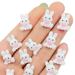 20Pcs New Cute Mini Kawaii Cartoon Rabbit Flat Back Resin Scrapbook Diy Earwear Hairpin Jewelry Craft Decoration Accessories A81