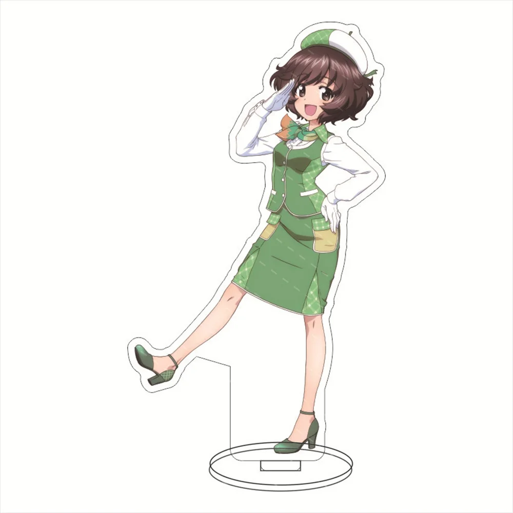 Anime GIRLS und PANZER Figures Nishizumi Miho Isuzu Hana Cosplay Acrylic Stand Model Plate Desk Decor Standing Sign Gifts15CM