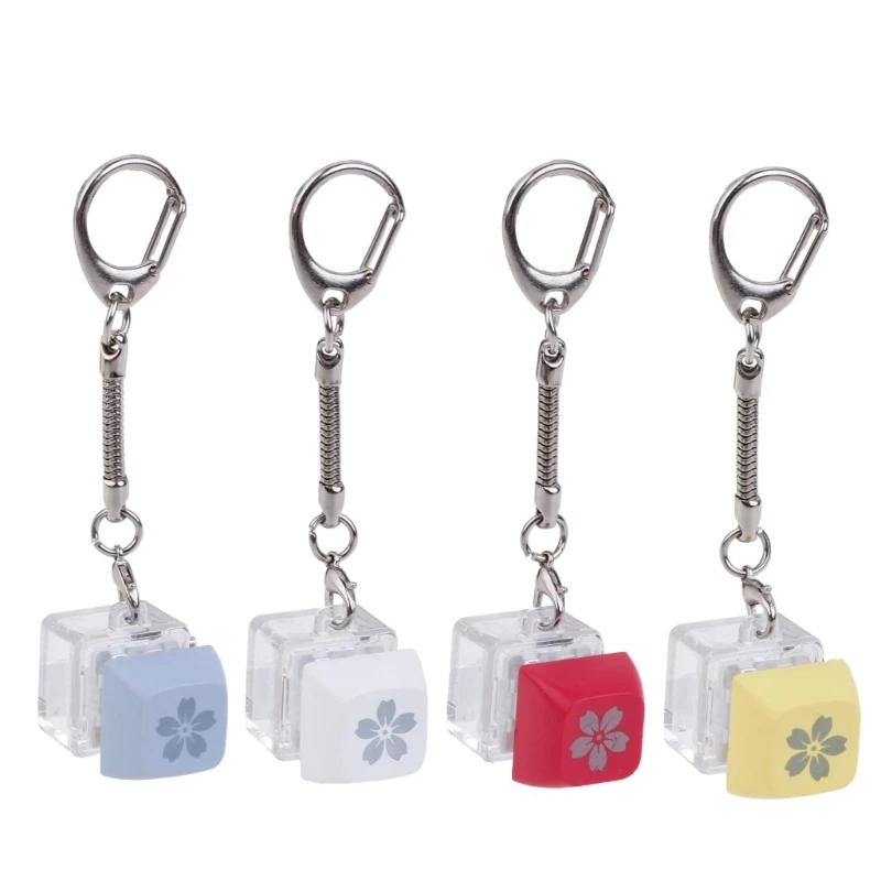 Switches Tester Keychain Pendant for Testing Mechanical Keyboard Switches Stress Relief Toy Flower