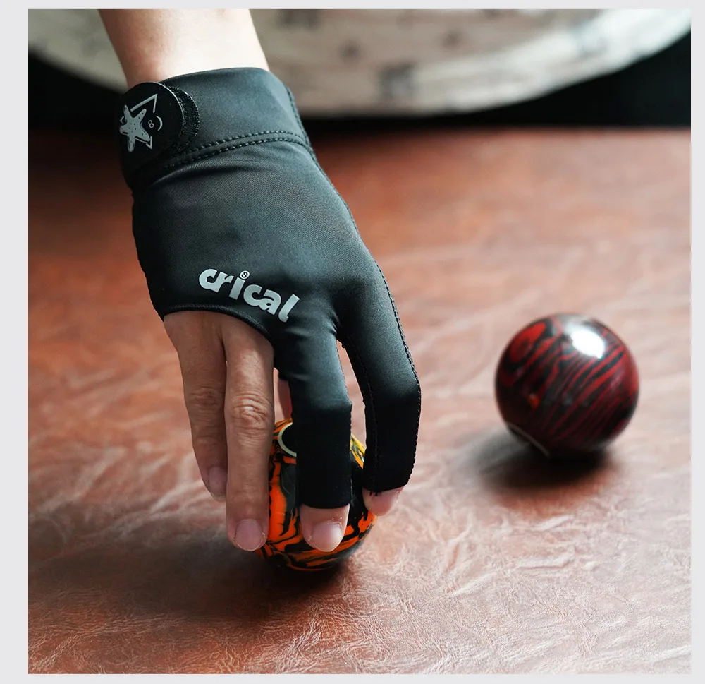 CRICAL 3-Finger-Billardhandschuh, bequeme Lycra-Snooker-Queue-Handschuhe, rechte und linke Hand, Billard-Trainingshandschuhe, Zubehör – Detail 17