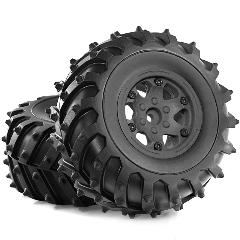 ABHU 4 قطعة 128 مللي متر 1/10-الوحش Beadlock عجلة حافة المطاط الإطارات مجموعة ل 1/10 RC الزاحف سيارة TRX4 D90 D110 محوري SCX10