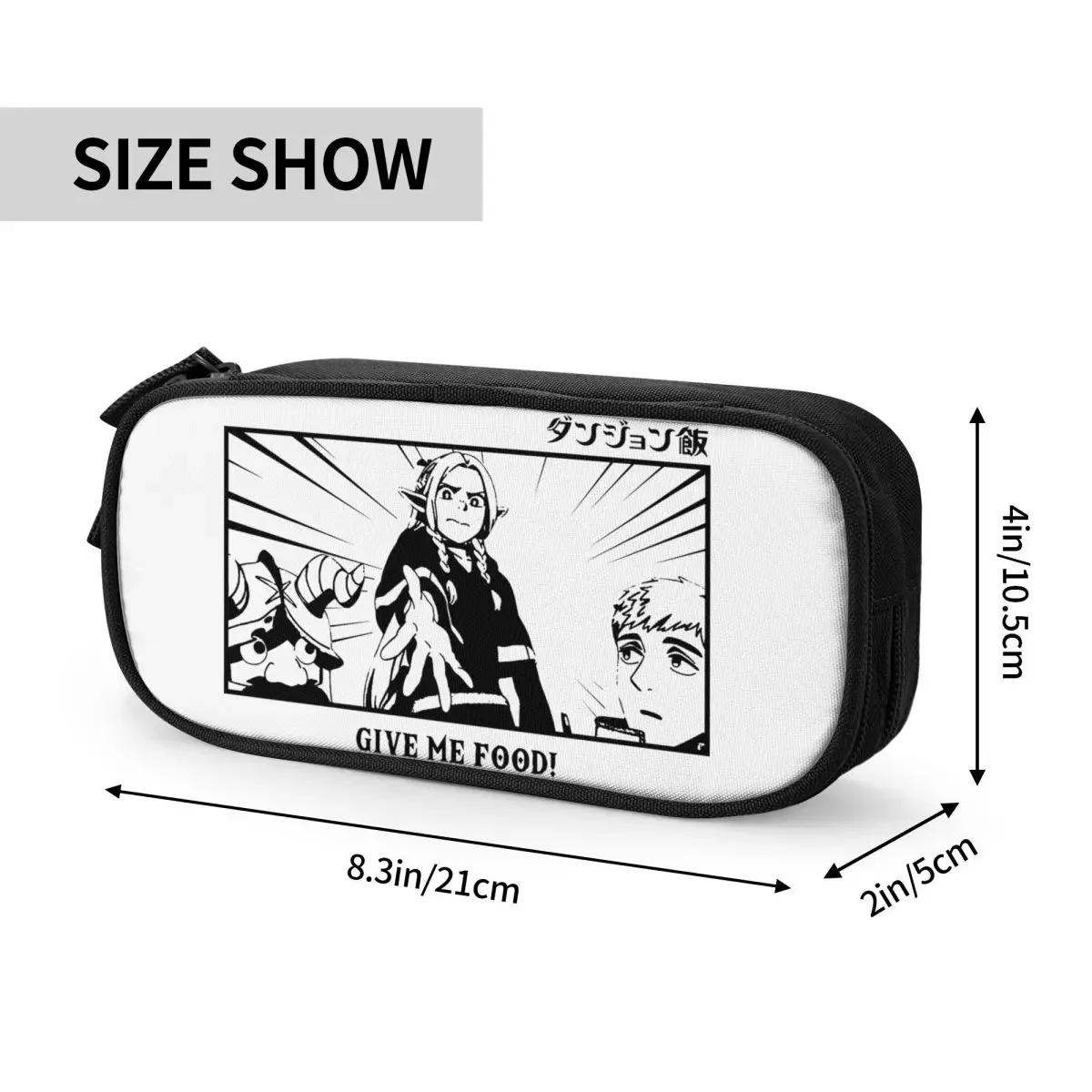 Give Me Food! Marcille Dungeon Meshi Pencil Cases Classic Delicious in Dungeon Pen Bag Large Storage Students Gifts Pencilcases