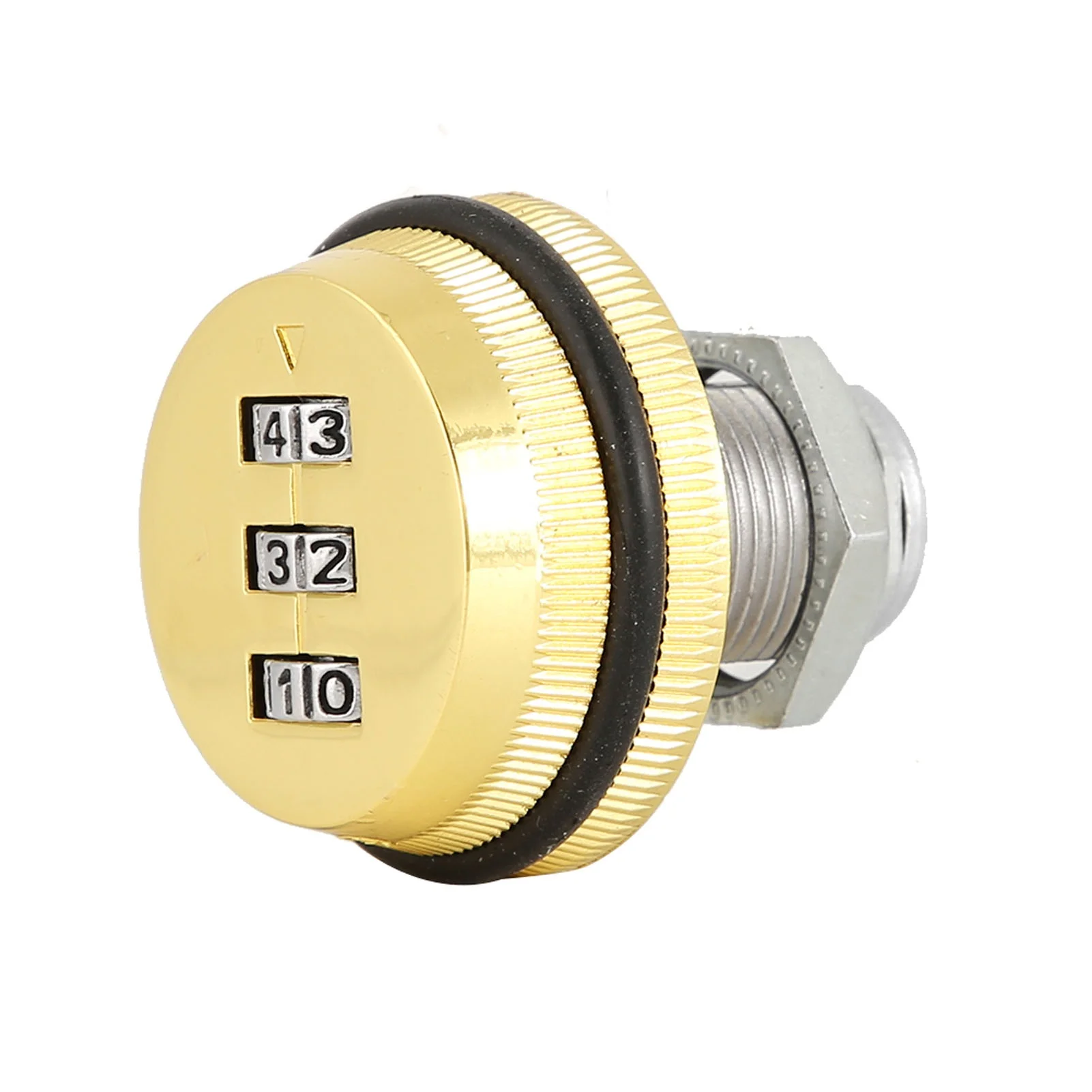 Password Coded Cam Lock Zinc Alloy 3 Digital Combination Cabinet Lock Gold 30mm/1.18in for Drawer Mailbox