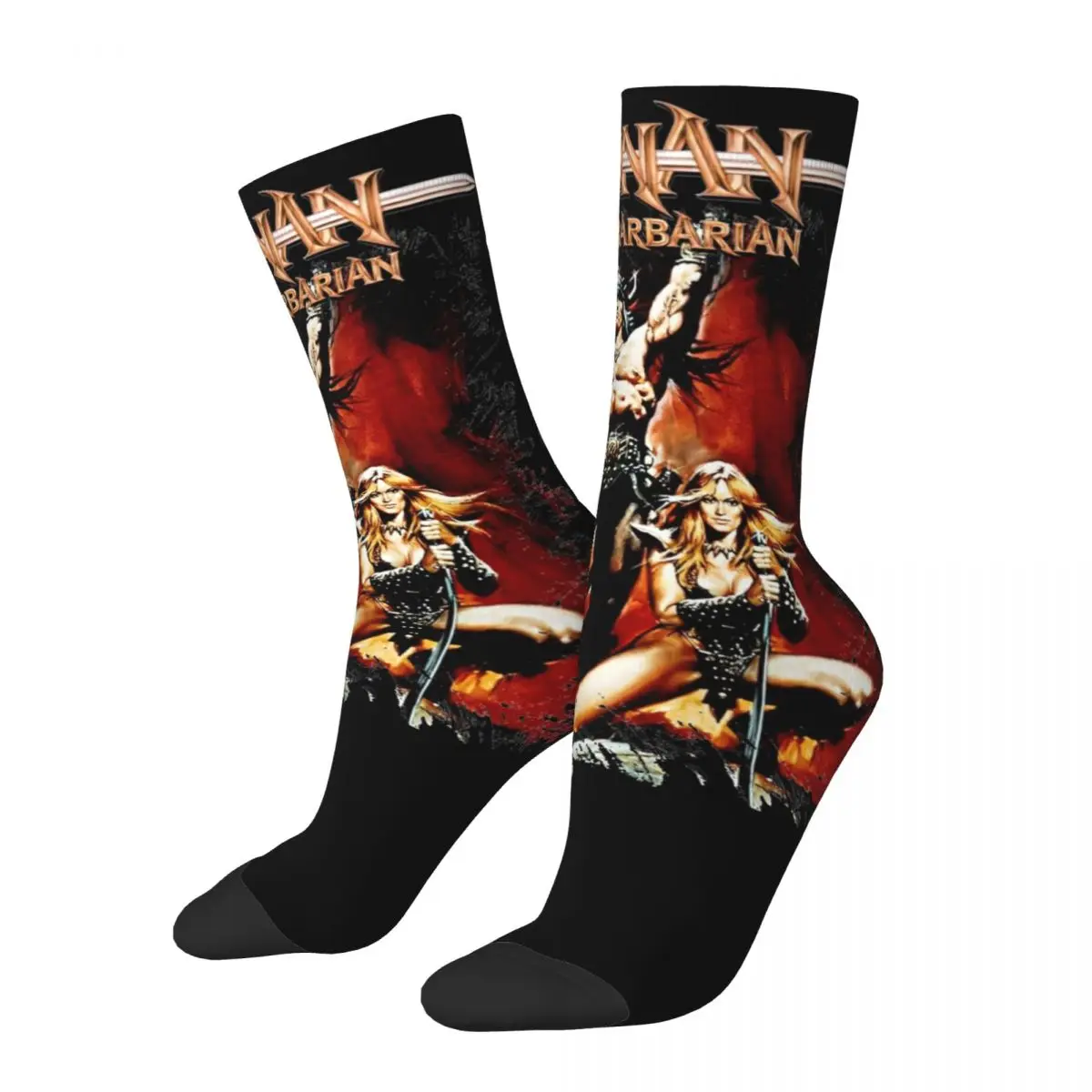 CONAN THE BARBARIAN Movie Socks for Women Men Merch All Seasons Super Soft Middle Tube Socks Sweat Absorbing