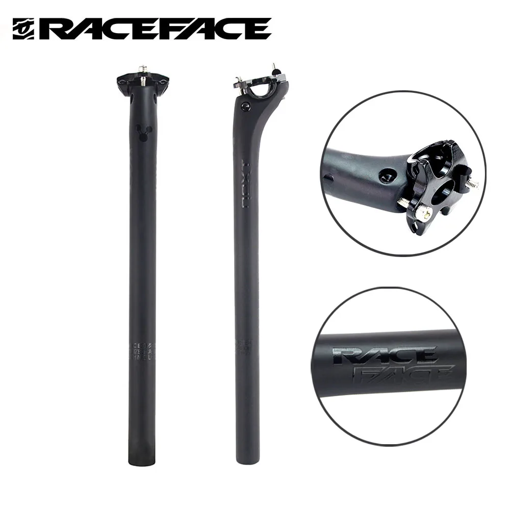 NEXT-Matte Black Carbon Seatpost for Mountain Bike, Race Face, Bicycle Seat Tube, MTB Road, 27.2, 31.6x350, 400mm, 20mm