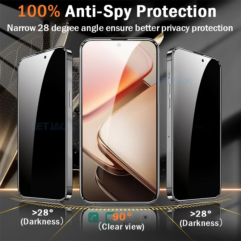 2-4Piece Privacy Screen Protector for Vivo iQOO Z9 Turbo Plus Z9X Z8X Anti-spy Glass for Vivo iQOO 13 12 11 11S Protective Film