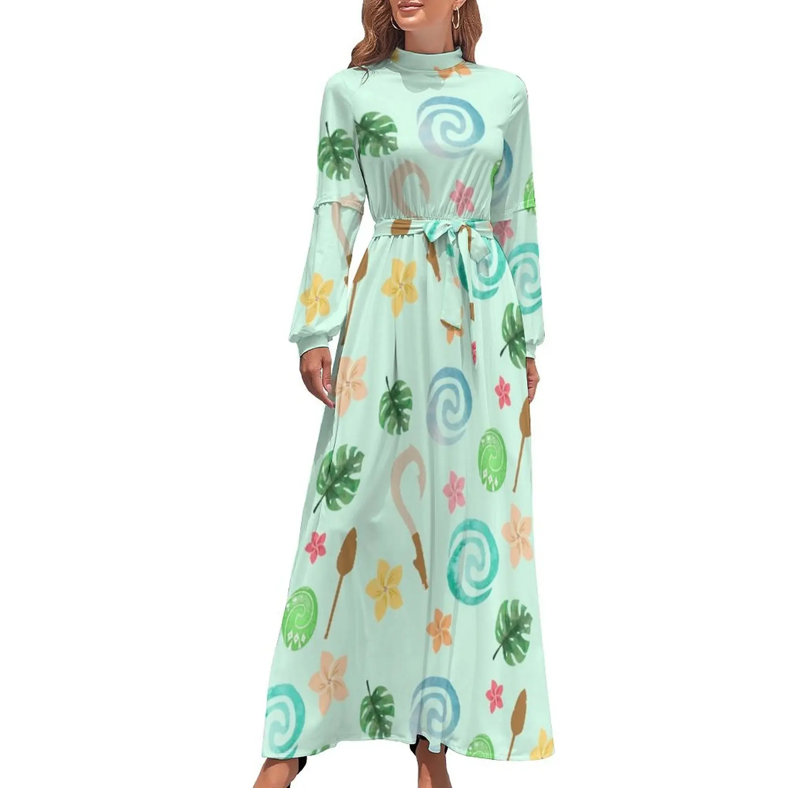 

Polynesian Princess Pattern Long Dress purple dress women's elegant loose dresses womens clothing