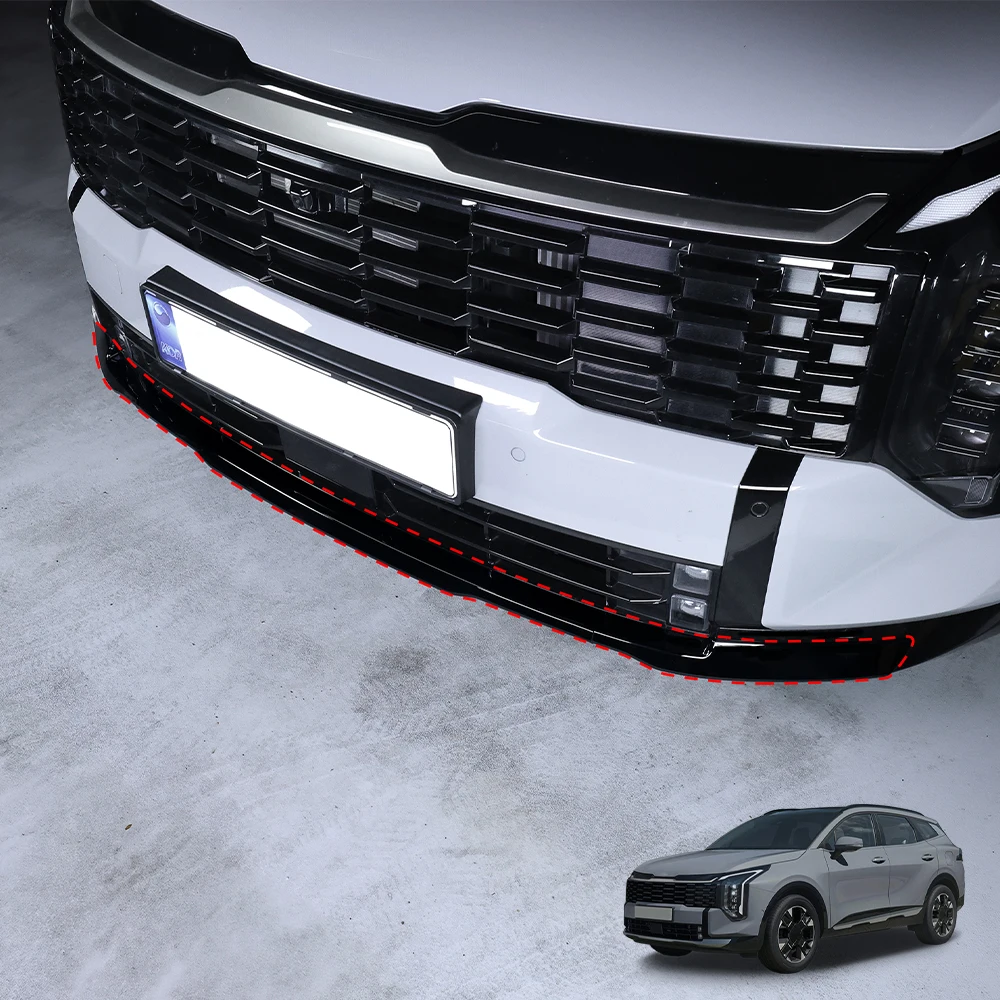 

Черная передняя решетка из углеродного волокна, декоративная накладка для Kia Sportage NQ5 2026, тюнинг, внешние аксессуары