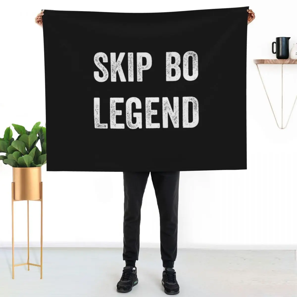 

Skip Bo Legend Best Skip Bo Card Board Game Player Gift Throw Blanket Portable Lightweight Blanket for Travel Camping