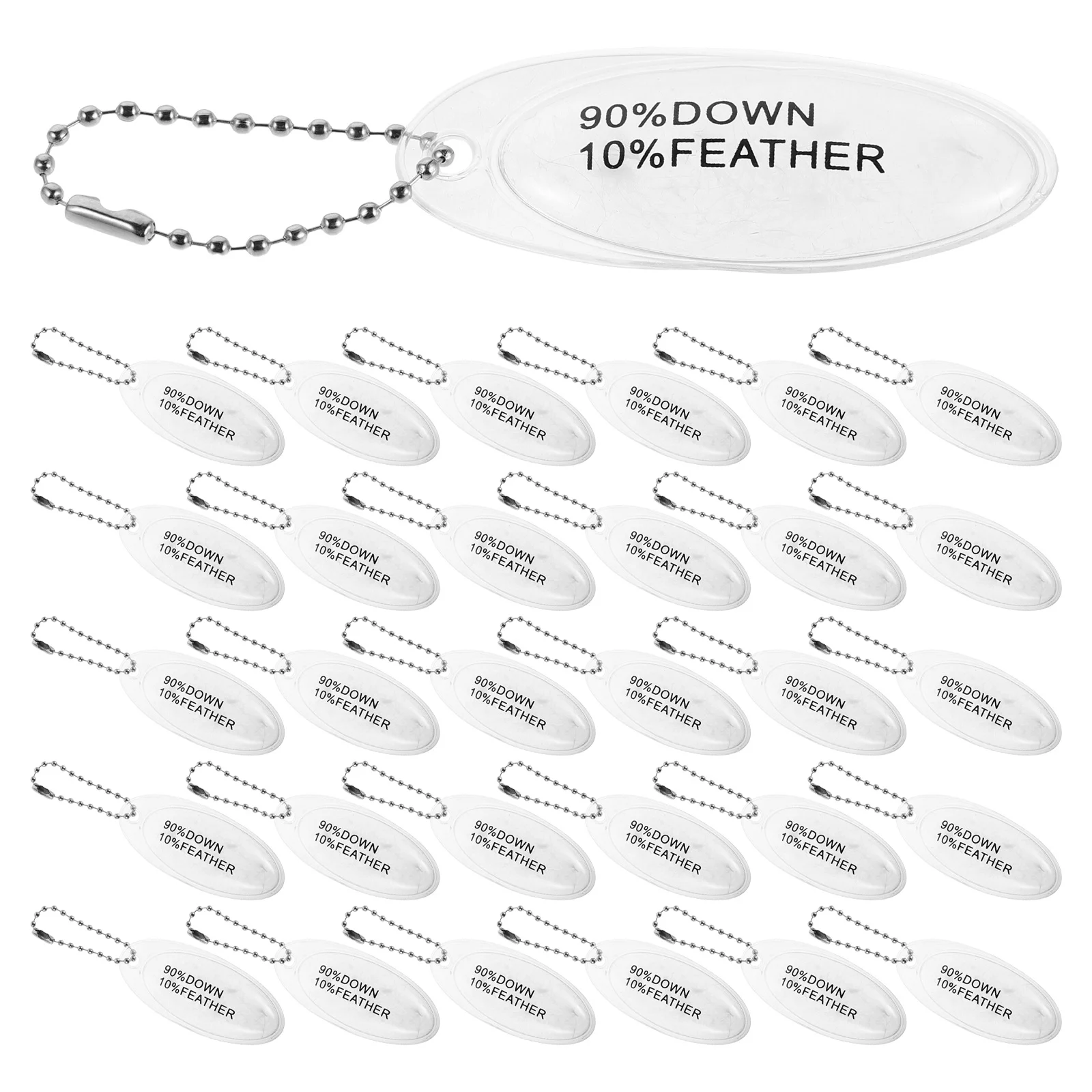 

100Sets Down Jacket Hang Tags Inflatable Clothing Labels String Tags for Retail Apparel Marking Down Filled Jacket Accessories