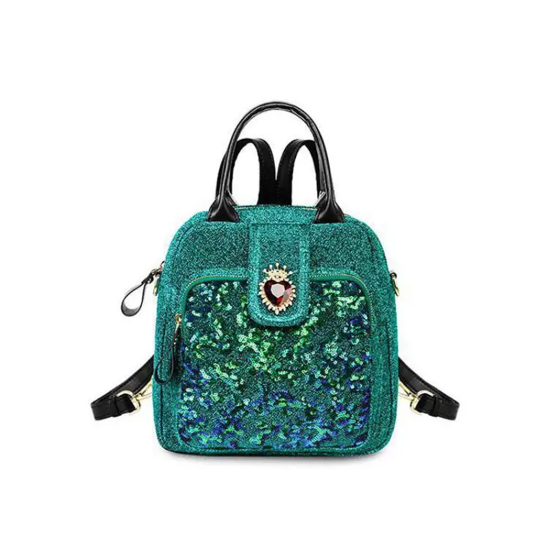 Fashionable And Luxury New Diamond Sequin Backpack With European And American Style Casual And Versatile Portable Mini Backpack