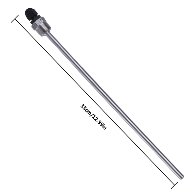 2 قطعة من الفولاذ المقاوم للصدأ بوصة ضغط الخيط 300 مللي متر Thermowell للغمر كم أنابيب الجيب أجهزة استشعار درجة الحرارة