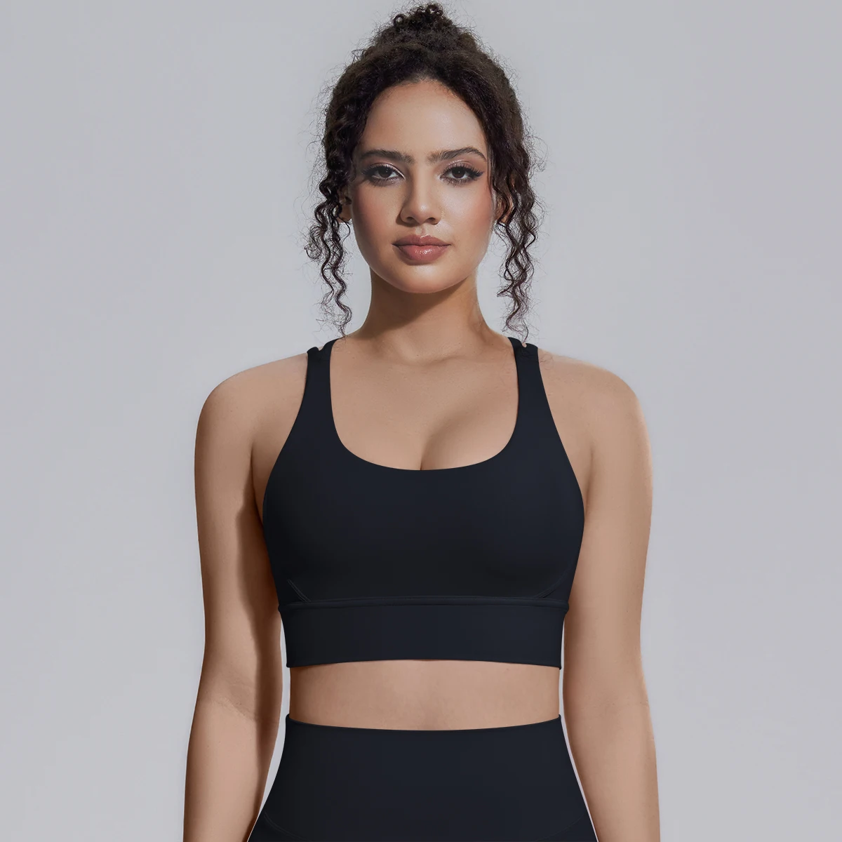 Damen Einfarbiger Schöner Rückenfreier Yoga-BH Yoga-Unterwäsche mit Brustpolster Sommer Fitness Sport Stoßfester Workout-Top Sexy BH – Detail 14