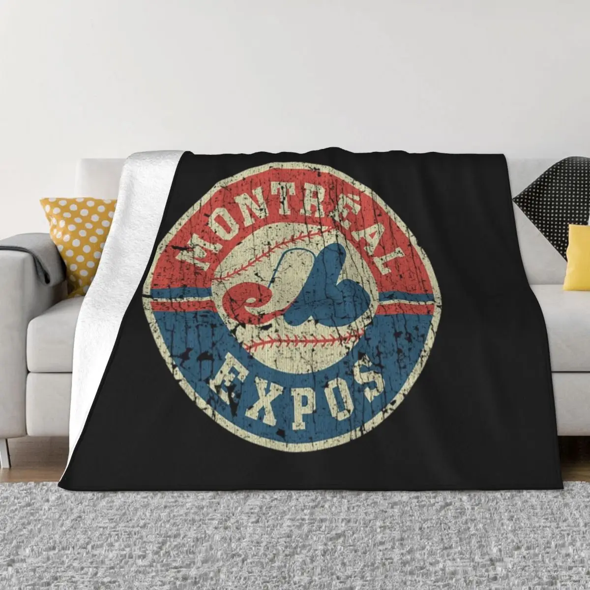 Montreal Expos T-ShirtMontreal Expos 1969 Throw Blanket Bed covers Giant Sofa Blanket Blanket For Decorative Sofa