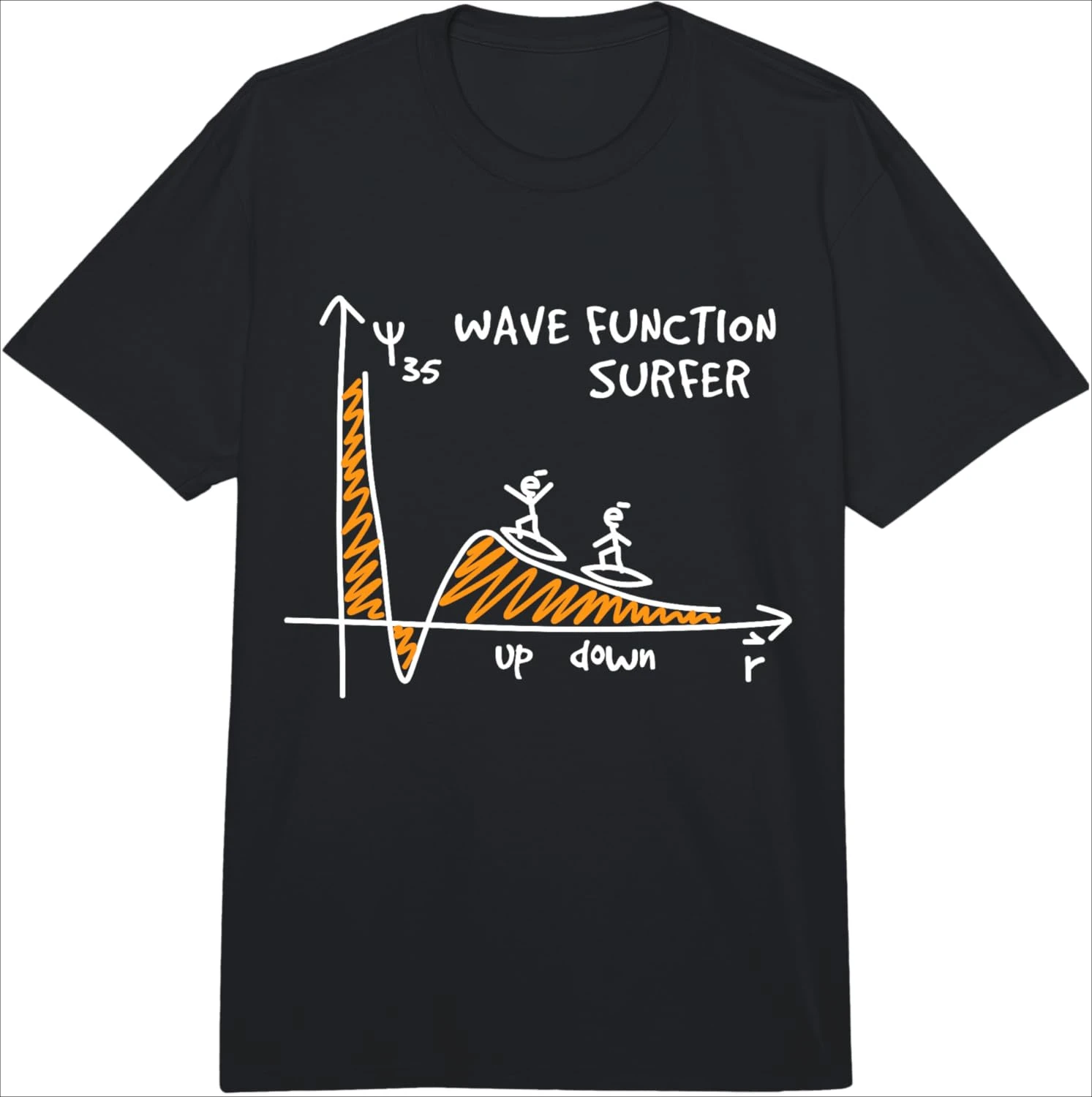Wave Function Surfer Science Lovers Funny Physics Adult Heavyweight T-Shirt Casual Cotton Graphic T Shirts Camiseta