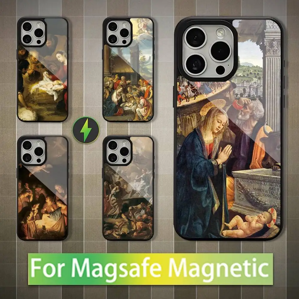 

Adoration OF The Shepherds Phone Case For iPhone 16,15,14,13,12,11,Pro,Max,Plus,Mini,Magsafe,Magnetic Wireless Charging Case