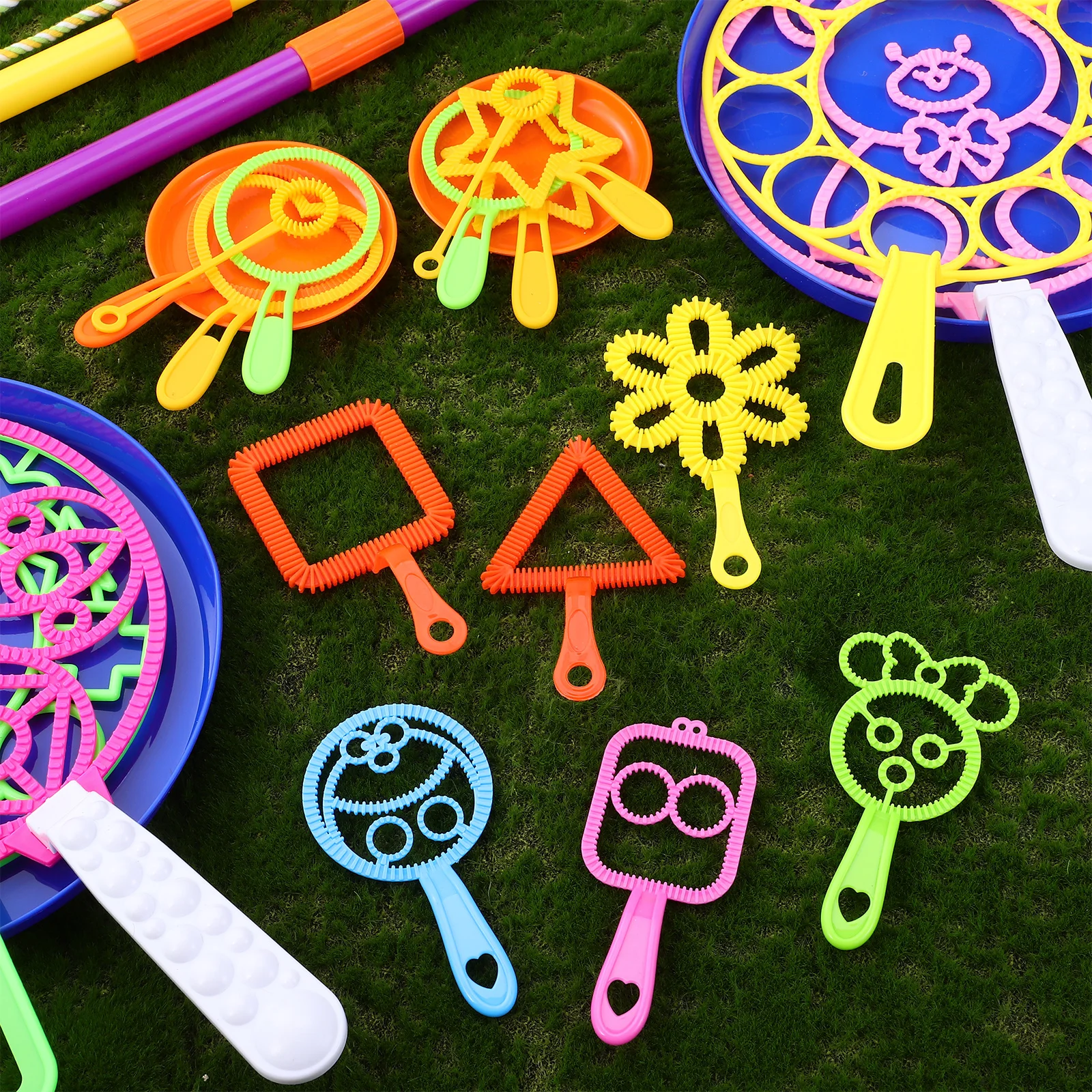 

Tools Large Bubble Wands Set With Tray Party Bubble Makers For Kids Fun Toys POS Equipment