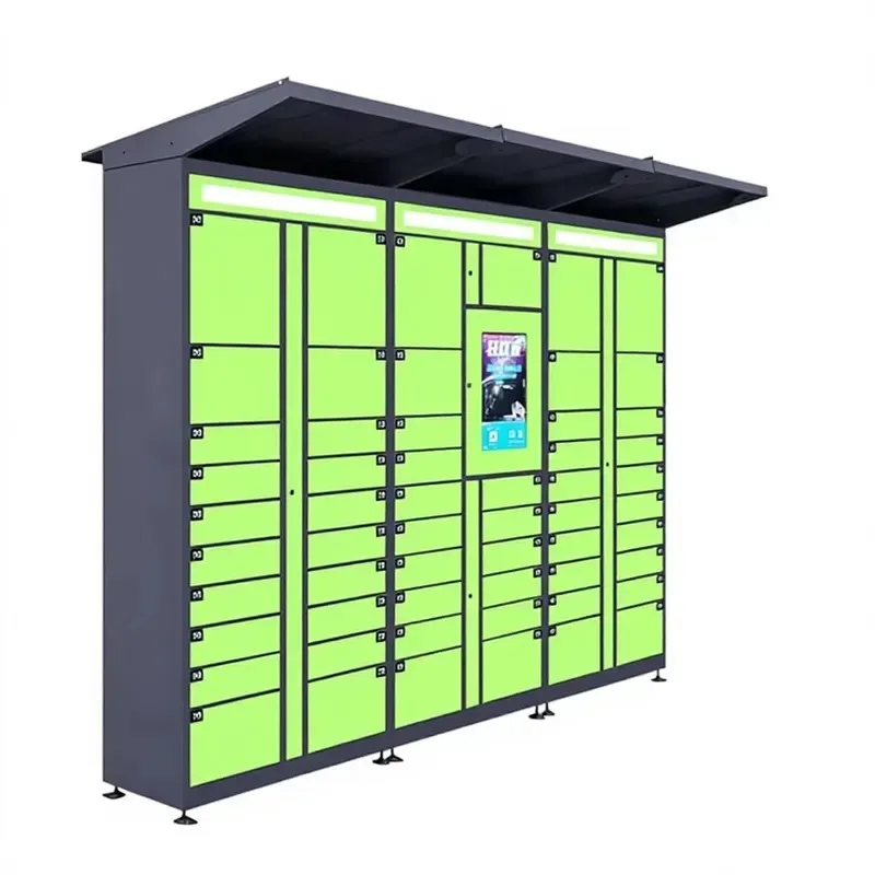 Intelligent Electronic Lock Parcel Storage Cabinet Outdoor Rust Proof Metal Box for Residential Community Property Management
