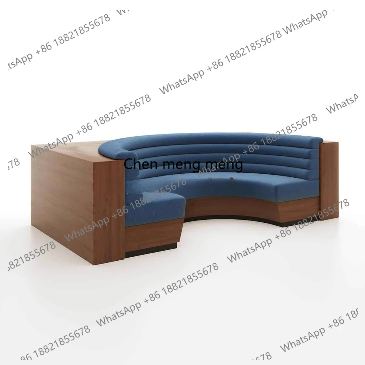 Simple curved card seat Fabric box sofa Multi-person commercial space Leisure area seat