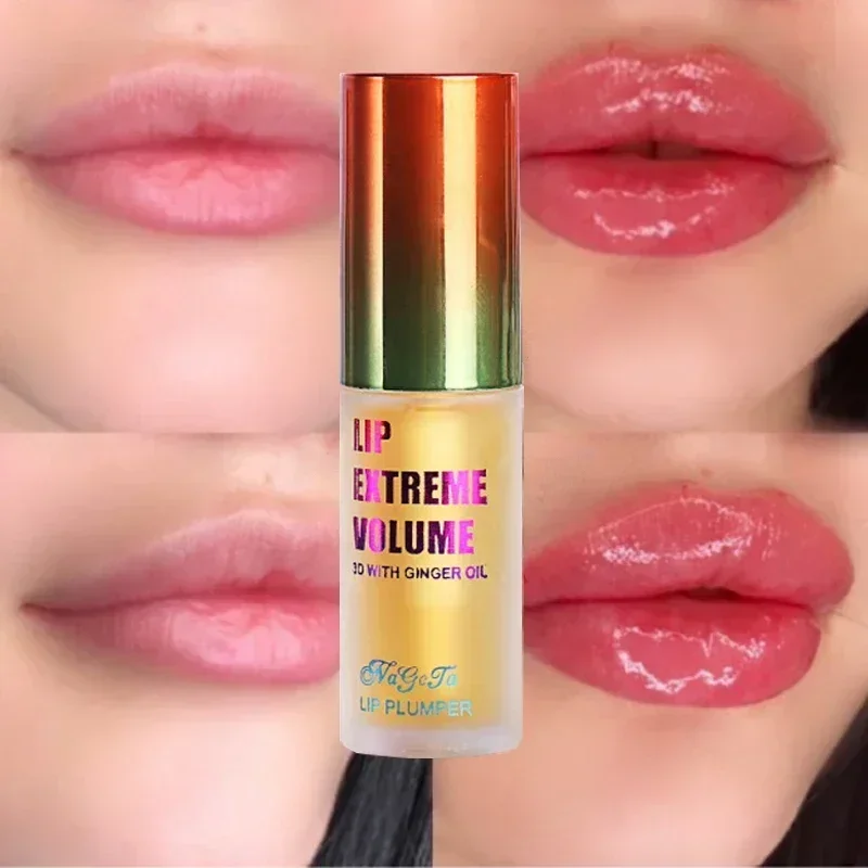 Long Lasting Lip Plumper Oil Serum Instant Volumising Essence Oil Repair Lip Fine Lines เพิ่มความยืดหยุ่นเซ็กซี่ Lip Balm