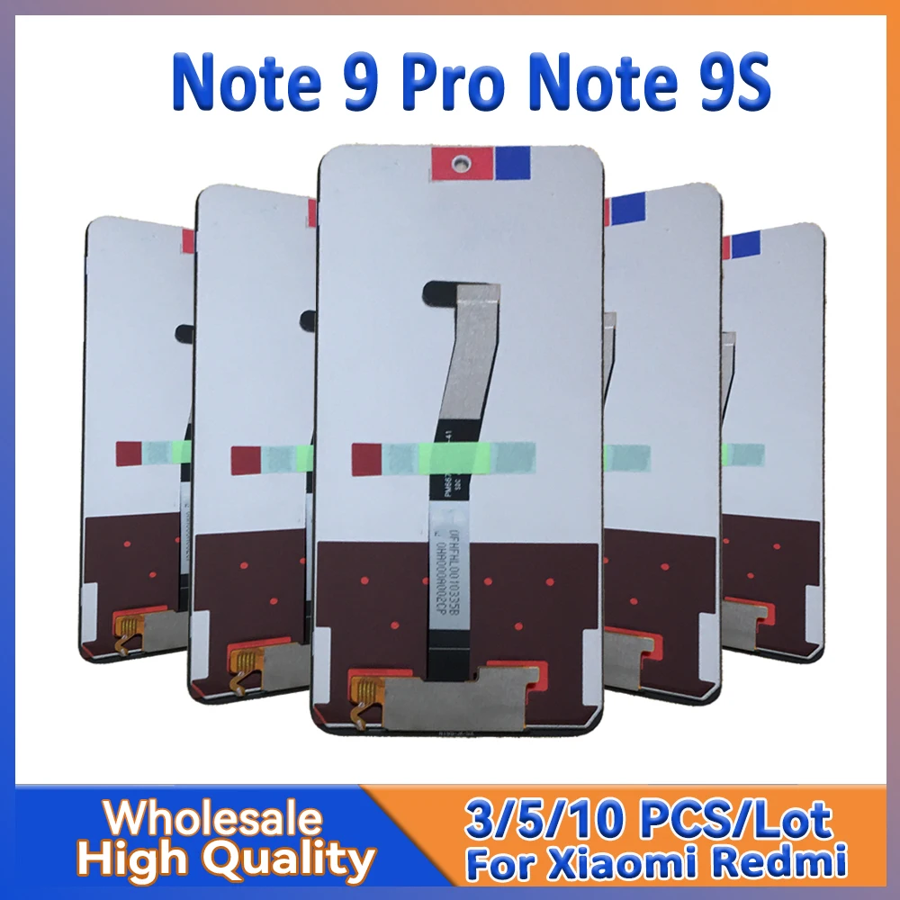 

Wholesale 3/5/10 pieces Lot For Xiaomi Redmi Note 9S LCD Screen With Touch Mount For Redmi Note 9 Pro Replacement Display