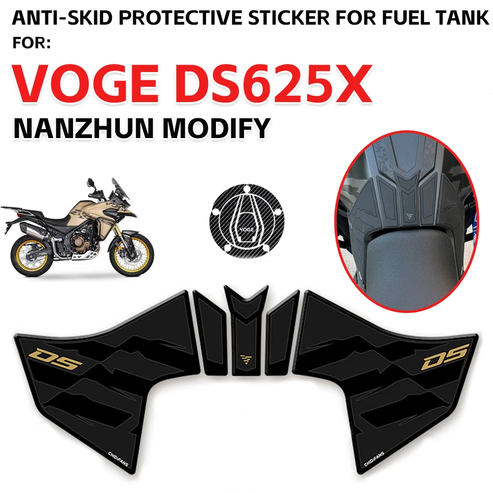 

For VOGE DS 652X DS625X Voge DSX625 DSX 625 DSX Motorcycle Accessories Decals Side Tank Pad Protection Rubber Sticker Anti-slip