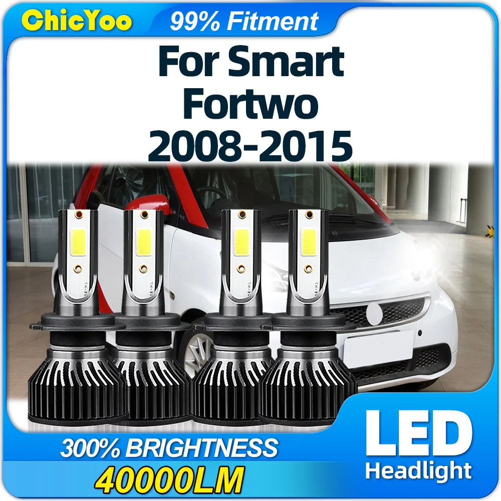 40000lm h7 LED-Scheinwerfer lampen 240W Plug-and-Play-Autos chein werfer 12V für Smart Fortwo