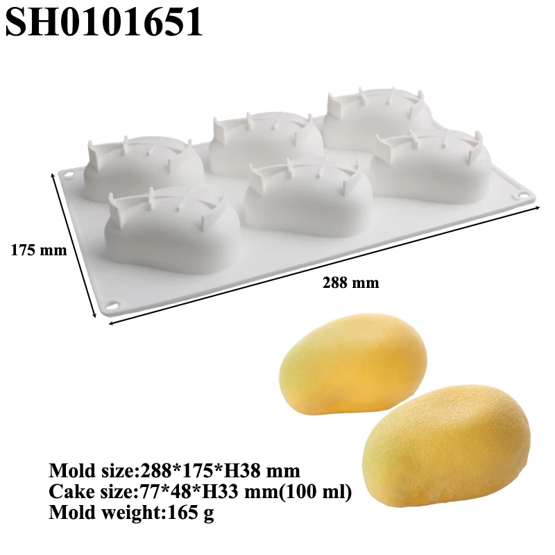 Fruits Design Silicone Cake Moulds Mango or Lemon Shaped Mousse Cake Molds Kitchen Food Grade Bakeware Dessert Decorating Tools