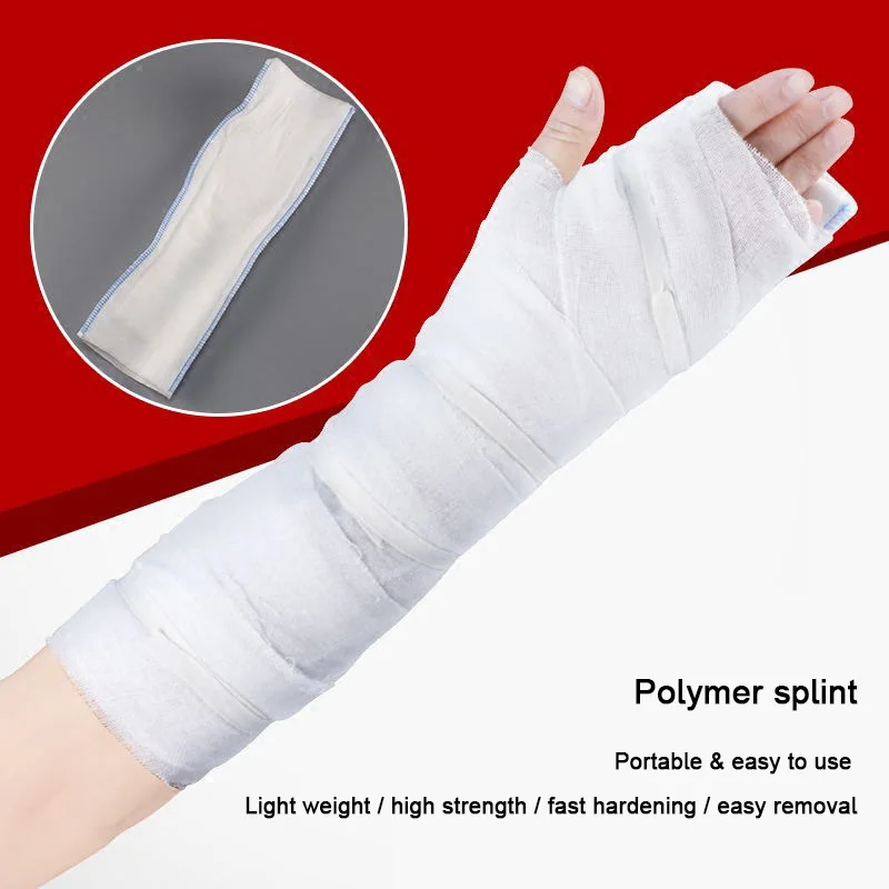 Braço perna lesão emplastro fixação correção fratura tala articulação osso placa de proteção polímero splint luz respirável shapable